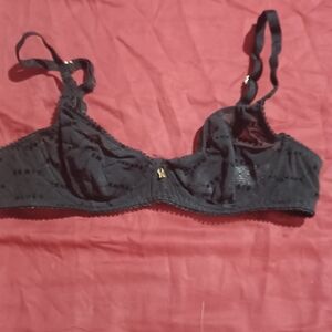Salvage Black Sheer Lace Bra